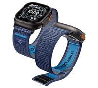 Spigen Athlex Air 2 Elastic Nylon Solo Loop Strap Band Compatible with Apple Watch Ultra 3/2/1 (49mm), Series 11/10/9/8/SE (46/45/44/42mm) - Active Navy