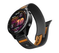 Spigen Athlex Air 2 Strap for Garmin Watch Quick Release 22mm | Nylon strap with hook-and-loop fastener and color stitching for Garmin Smartwatch 22mm Quick Release - Active Black Orange
