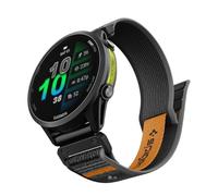Spigen Athlex Air 2 Strap for Smartwatch 22mm with QuickFit | Breathable nylon strap with hook-and-loop fastener for Garmin Forerunner 935/955/965/970, Fenix 8 47mm - Active Black Orange