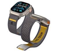 Spigen Athlex Air Elastic Nylon Solo Loop Strap Band Compatible with Apple Watch Ultra 3/2/1 (49mm), Series 11/10/9/8/SE (46/45/44/42mm) - Active Gray