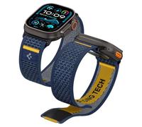 Spigen Athlex Air Elastic Nylon Solo Loop Strap Band Compatible with Apple Watch Ultra 3/2/1 (49mm), Series 11/10/9/8/SE (46/45/44/42mm) - Active Navy