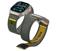 Spigen Athlex Air Elastic Nylon Solo Loop Strap Band Compatible with Apple Watch Ultra 3/2/1 (49mm), Series 11/10/9/8/SE (46/45/44/42mm) - Active Green