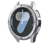 Spigen Bezel Tune Pro Compatible with Samsung Galaxy Watch 7 44mm Bezel Ring Protector with Case (2024) - Silver