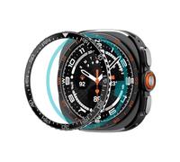 Spigen Bezel Tune Ring for Samsung Galaxy Watch Ultra 2 47mm | Stainless steel bezel ring protector with adhesive tape, gear cut edge, dual-layered design, for 2026 models - Black