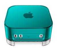 Spigen Classic C1 Case for Mac mini M4/ M4 Pro (2024) Transparent Filter Case Stand Built in Air-Filter Desktop PVC Dust Prevention Ventilation - Bondi Blue