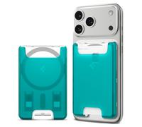 Spigen Classic C1 MagFit Magnetic MagSafe Wallet Card Holder 3-Cards Compatible with iPhone 17/16/15/14/13/12 Series and PixelSnap Cases for Pixel 10 Series - Bondi Blue
