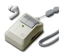 Spigen Classic LS MagFit Case Compatible with Airpods Pro 3 (2025) - Stone | Classic Macintosh Mouse Inspired Design, Secure Locking Clip, Lanyard Included - Stone