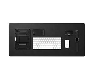 Spigen Desk Pad Velo Vegan PU Leather with Non Slip Rubber Mat - Black