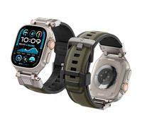 Spigen Dura Pro Armor Nylon Strap Band with Metal Connector Compatible with Apple Watch Ultra 3/2/1 (49mm), Series 11/10/9/8/SE (46/45/44/42mm) - Military Green