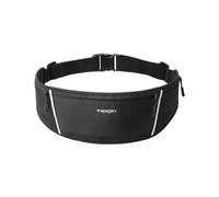 Spigen Dynamic Shield Running Belt, [Lightweight] [Quick-Drying] Running Phone Holder Bum Bag with Reflective Strip and Adjustable Waist Strap for Men and Women - Black