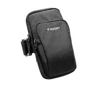 Spigen Dynamic Shield Running Phone Holder Up to 6.9", [Ultra-Lightweight] [Quick-Drying] Armband Compatible with iPhone 17 16 15 14 13 12 11 Pro Max, Samsung S25 S24 S23 Ultra, and more - Black