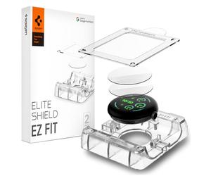 Spigen EliteShield EZ Fit Screen Protector for Pixel Watch 5/4/3 41mm | 2 Pack, Flexible Film, Wet Install, Full Edge Coverage, Self-Healing, Touch Responsive, Case-Friendly, Crystal Clear