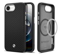 Spigen Enzo Aramid MagFit Case for iPhone 17e / 16e, MagSafe Compatible Phone Cover [Durable Aramid Fibre] [Military-Grade Drop Protection] - Matte Black