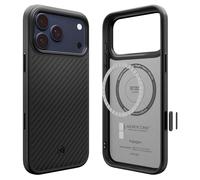 Spigen Enzo Aramid T MagFit Case for iPhone 17 Pro Max (2025), Compatible with MagSafe Accessories [Camera Control Covered] [Military-Grade Drop Protection] - Black