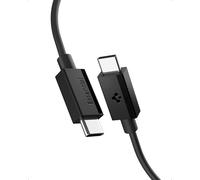 Spigen Essential Cable USB C to USB C Fast Charging 60W [2M] Supports 10,000+ Bends Lifetime Durability PD Fast Charging for iPhone 17 16 15 Samsung Galaxy S25 S24 Ultra Pixel 10 iPad and More - Black