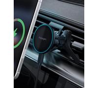 Spigen Essential MagFit Qi2 15W MagSafe Car Charger [Included 1.5M Cable] RGB LED Lighting Wireless Phone Holder Mount N52 Strong Magnet Compatible with iPhone 17 16 15 14 13 12 - Airvent