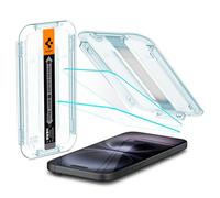 Spigen Glas.tR EZ Fit Tempered Glass Screen Protector for iPhone 16, iPhone 15-2 Pack