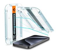 Spigen EZ Fit Tempered Glass Screen Protector for iPhone 15 Pro (2 Pack)