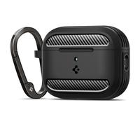 Spigen for AirPods Pro 3 Case Rugged Armor Compatible with AirPods Pro 3rd Generation Case (2025) Shockproof Protective Cover with Carabiner - Matt