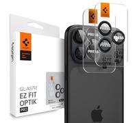 Spigen Glas.tR EZ Fit Optik Pro Tempered Glass Camera Lens Protector for iPhone 14/15/16/17 Pro Max, iPhone 14/15/16/17 Pro, ZeroOne Edition - 2 Pack