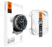 Spigen Glas.tR EZ Fit Screen Protector for Samsung Galaxy Watch 8 Classic (46mm) - 2 Pack