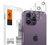 Spigen Glas.tR Optic Camera Protection Compatible with iPhone 14 Pro, iPhone 14 Pro Max, Pack of 2, Crystal Clear, Case Friendly, Anti-Scratch, 9H Hardness Film