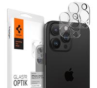 Spigen Glas.tR Optik Tempered Glass Camera Lens Protector for iPhone 16 Pro, iPhone 16 Pro Max, iPhone 15 Pro, iPhone 15 Pro Max, iPhone 14 Pro, iPhone 14 Pro Max - Transparent (2 Pack)