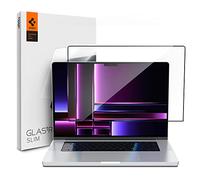 Spigen Glas.tR Slim Tempered Glass Screen Protector for MacBook Pro 16 inch (M4 Pro, M3 series, M1 series), 9H Hardness, Crystal Clarity, Full Cover