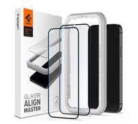 Spigen Glass tR ALM FC Black, 2 Pack - iPhone 12/Pro