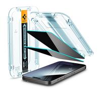 Spigen EZ Fit Privacy Tempered Glass Screen Protector for iPhone 15 Pro (2 Pack)