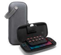 Spigen Klasden Case Compatible with Nintendo Switch 2 2025 Compact Carrying Pouch with Storage for Game Card- Charcoal Gray