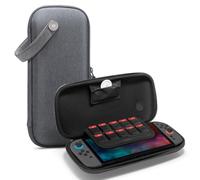 Spigen Klasden Pouch Case Compatible with Nintendo Switch 2 2025 Compact Carrying Pouch with Storage for 10 Game Card Accessories - Charcoal Gray