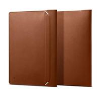 Spigen Laptop Sleeve Valentinus 15 15.6 16 Inch, Compatible with MacBook Pro, Built in Magnetic Flap, Leather Laptop Case, Laptop Pouch Bag - ClassicBrown