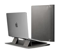 Spigen Laptop Sleeve Valentinus S 13 14 Inch, Compatible with MacBook Pro, Built in Magnetic Flap With Foldable Stand, Leather Laptop Case Pouch Bag - CityGray