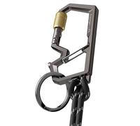 Spigen Life EDC Carabiner Keychain Clip, Bottle Opener, Locking Gate with Strap and O-ring 1 Pack (Not for Climbing)