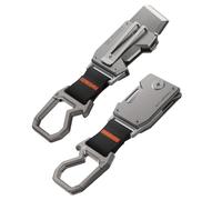 Spigen Life LF400 Titanium Keychain Outdoor Camping Mini Knife with Carabiner Key Clip, Car Keychain Clip, EDC Gear and Equipment Bottle Opener - Gunmetal