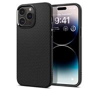 Spigen Liquid Air Case for iPhone 14 Pro Max - Matte Black | Anti-Slip Textured Grip, Wireless Charge Ready, Patented Air Cushion, MIL-STD-810H Military-Grade Drop Protection