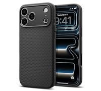 Spigen Liquid Air Case for iPhone 17 Pro - Matte Black | Anti-Slip Textured Grip, Wireless Charge Ready, Patented Air Cushion, MIL-STD-810H Military-Grade Drop Protection