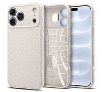 Spigen Liquid Air Phone Case for iPhone 18 Pro / 17 Pro | Natural Titanium, Anti-Slip Grip, Wireless Charge Ready, Patented Air Cushion, MIL-STD-810H Military-Grade Drop Protection