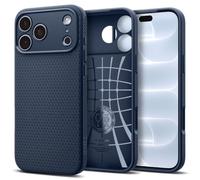 Spigen Liquid Air Phone Case for iPhone 18 Pro / 17 Pro Navy Blue | Navy Blue, Anti-Slip Grip, Wireless Charge Ready, Patented Air Cushion, MIL-STD-810H Military-Grade Drop Protection