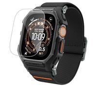 Spigen Lite Fit Pro Case with Band and Tempered Glass Screen Protector Compatible with Apple Watch Ultra 3/2/1 49mm - Matte Black