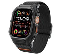Spigen Lite Fit Pro Case with Strap for Apple Watch Ultra 4/3/2/1 49mm | Thermoplastic polyurethane unibody case with nylon strap, for durable everyday protection for 2026 ~2023 models - Matte Black
