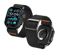 Spigen Lite Fit Ultra Apple Watch Strap Band Compatible with Apple Watch Ultra 3/2/1 (49mm), Series 11/10 (46mm), 9/8/7 (45mm), SE/6/5/4 (44mm), 3/2/1 (42mm) - Black