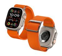 Spigen Lite Fit Ultra Elastic Nylon Solo Loop Strap Band Compatible with Apple Watch Ultra 3/2/1 (49mm), Series 11/10/9/8/SE (46/45/44/42mm) - Orange