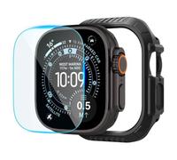 Spigen Lock Fit Case with Screen Protector for Apple Watch Ultra 4/3/2/1 | Rugged TPU & PC case with anti-scratch 9H tempered glass protection for Apple Watch Ultra 4/3/2/1 49mm