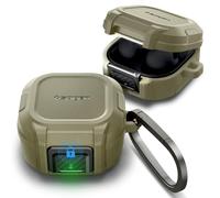 Spigen Lock Fit Designed for Galaxy Buds Core (2025) / FE (2023) / Buds2 Pro (2022) / Buds 2 (2021) / Buds Pro (2021) / Buds Live (2020) Case with Secure Lock Protection - Vintage Khaki