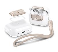 Spigen Lock Fit M [EZ FIT] Secure Lock Closure Protective Clip Compatible with AirPods Pro 2 (2023/2022) / AirPods Pro (2019) with Strap - Starlight
