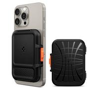 Spigen Lock Fit Magnetic Wallet Card Holder 5-Cards with Kickstand Compatible with iPhone 16/15/14/13/12 Models, MagSafe Accessories - Black