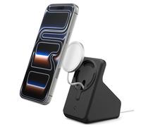 Spigen MagFit Stand Compatible with MagSafe Charger 25W (2025) for iPhone, AirPods and Samsung Galaxy Magnet Wireless Charger 25W (2026) (Charger Not Included) - Black