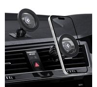 Spigen MagSafe Car Mount 2-in-1 Airvent Hook Surface Adhesive Magnetic Dashboard Phone Mount Holder Included MagSafe Ring Compatible with iPhone 16, 15, 14, 13, 12 Series, Galaxy S24, S24, Etc - Grey
